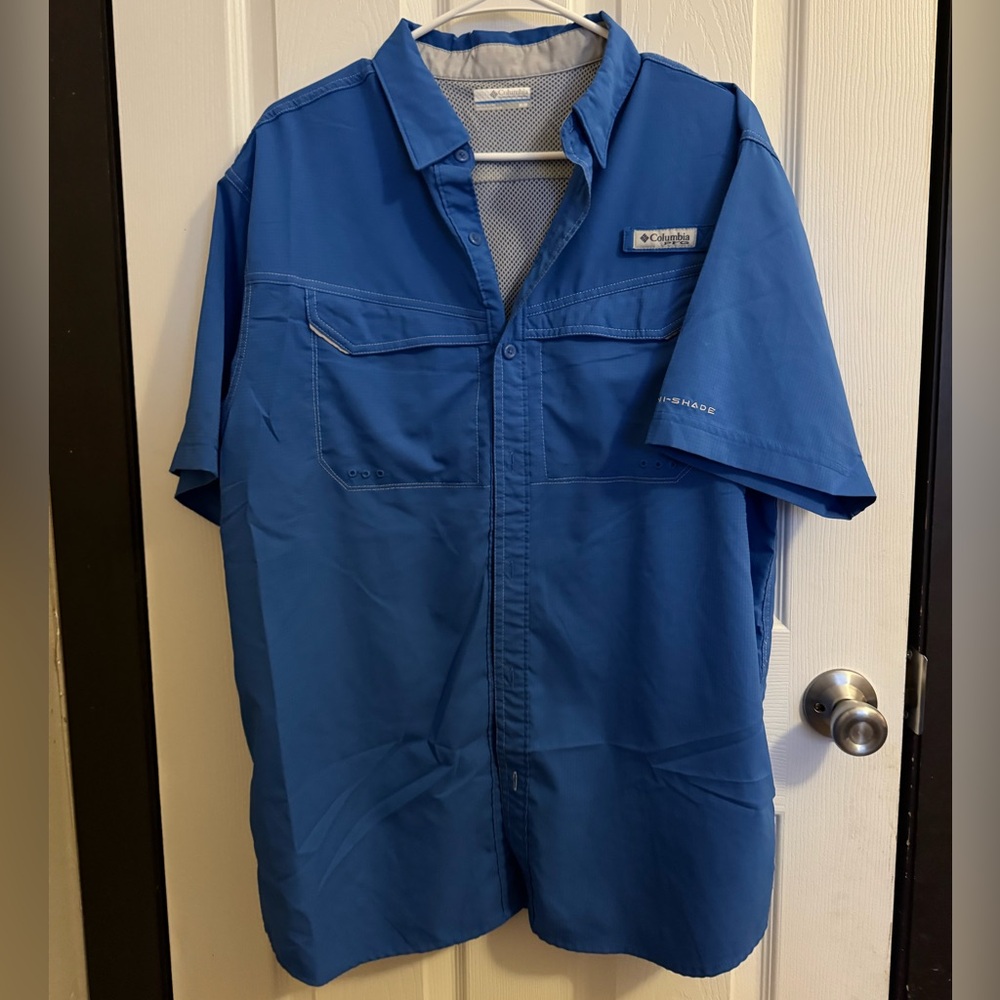 Columbia Blue Mesh Lined Shirt